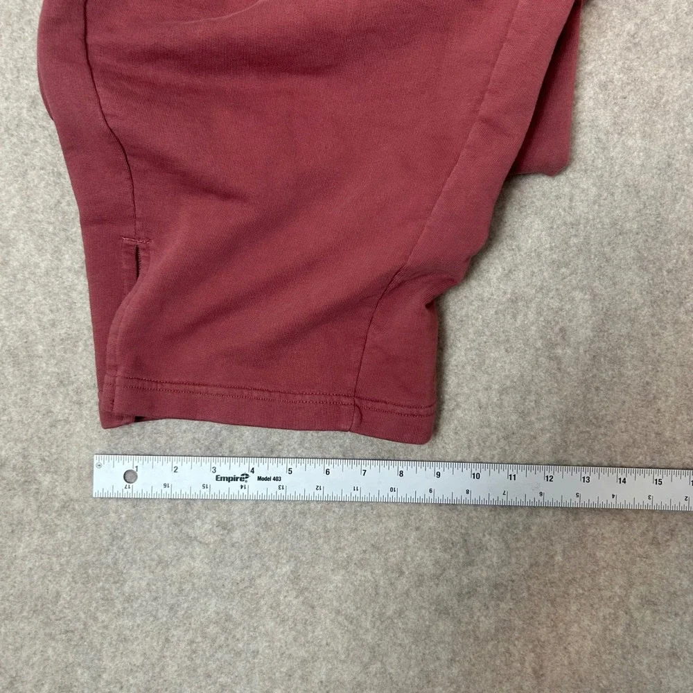 Reebok Sweatpants Men 1X Maroon Red Fleece Crop Side Slit Athletic